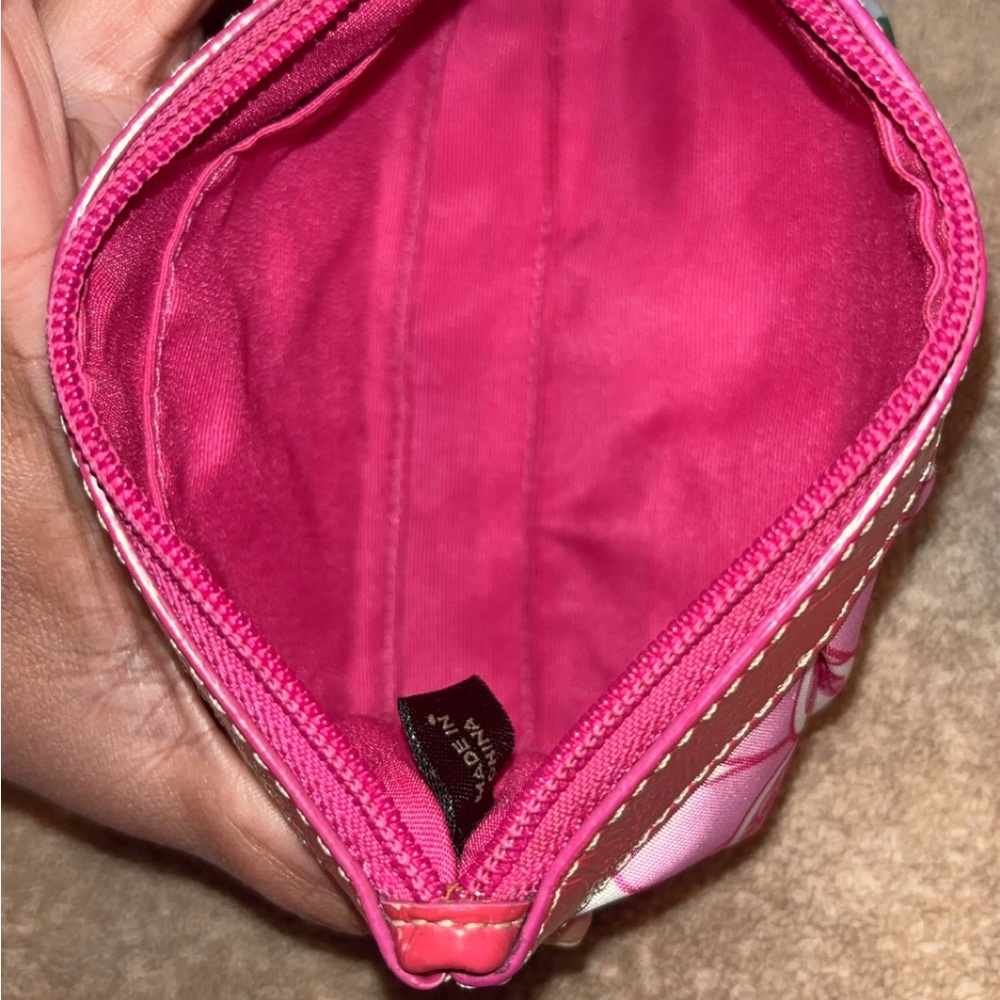 Coach Brand Floral Pink and Multicolor Pouch - Picture 8 of 9
